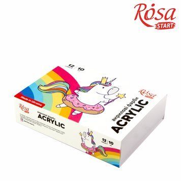 Набір акрилових фарб Unicorn 12&times;10мл ROSA START 4823098531005 фото