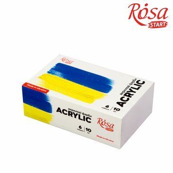 Набір акрилових фарб Ukraine 6&times;10мл ROSA START 4823098531050 фото