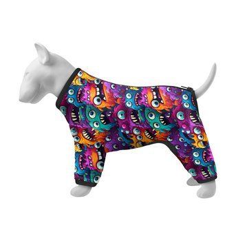 Вітровка для собак WAUDOG Clothes, малюнок "Зубасті монстри", M35, В 59-62 см, С 37-40 см 392-4048 фото