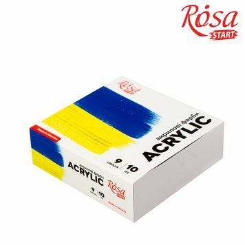 Набір акрилових фарб Ukraine 9&times;10мл ROSA START 4823098531043 фото