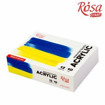 Набір акрилових фарб Ukraine 12&times;10мл ROSA START 4823098531036 фото