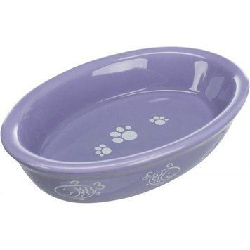 Миска Trixie для кошек, овальная, керамическая, 15х10 см, 200 мл 24495 фото