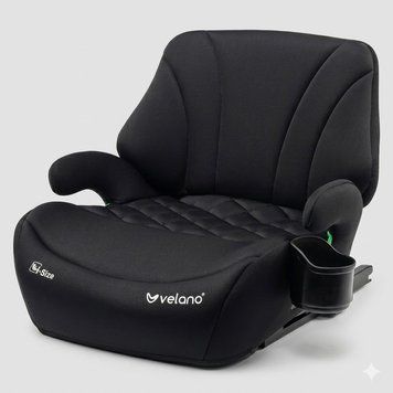 Бустер VELANO Gravo i-Size 125-150 см, ISOFIX + подстаканник, black 48144 фото