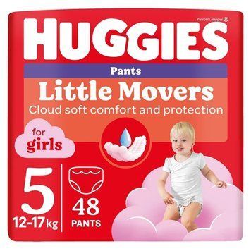 Подгузники-трусики Huggies Little Movers/Pants 5 Mega 12-17 кг для девочек 48 шт 5029053547626 фото