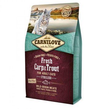 Сухой корм Carnilove Fresh Carp & Trout для стерилизованных кошек, рыба, 2 кг 170877/7441 фото