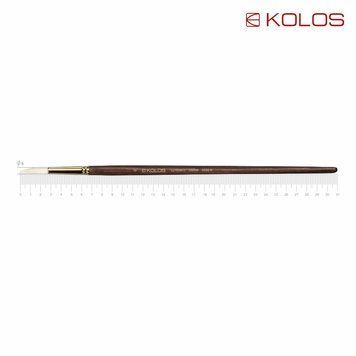 Кисть синтетика круглая Snow 1098R No 8 длинная ручка KOLOS 4823064902037 фото