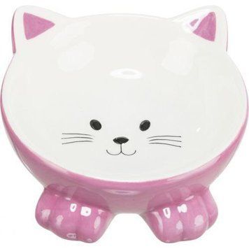 Миска Trixie Котик для котів, ергономічна, керамічна, 14 см, 150 мл 24807 фото