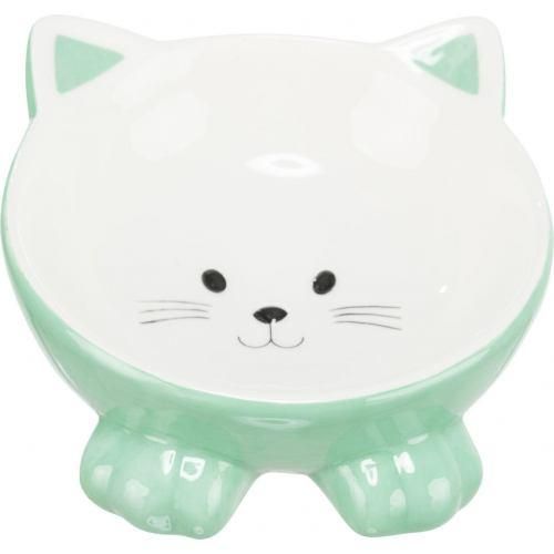 Миска Trixie Котик для котів, ергономічна, керамічна, 14 см, 150 мл 24807 фото
