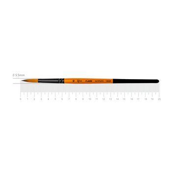 Кисть синтетика круглая FLAME 1368R No10 короткая ручка ROSA 4823098534310 фото