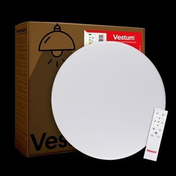 Люстра світлодіодна LED світильник Vestum 80W 480*65мм з пультом VS-91045 фото