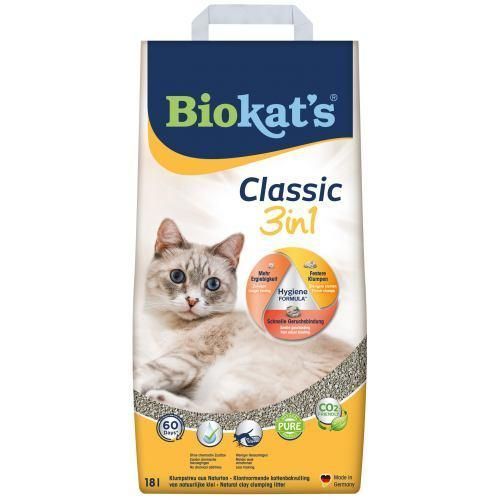 Наповнювач Biokats Classic 3in1 для котячого туалету, бентонітовий, 18 л G-613789 фото
