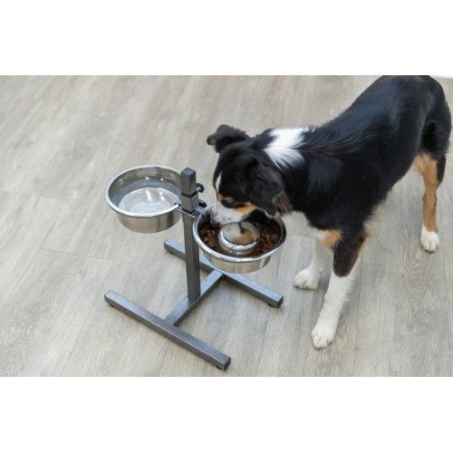 Миски Trixie для собак, на регулируемой подставке, металлические, 21 см, 2х1.8 л 24921 фото