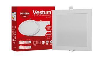 Квадртный светодиодный врезной светильник Vestum 18W 6000K 220V 1-VS-5210 1-VS-5210 фото