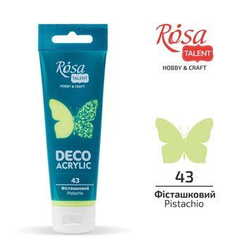 Акрил для декору Фісташковий (43) матовий 75 мл ROSA Talent 4823098501503 фото