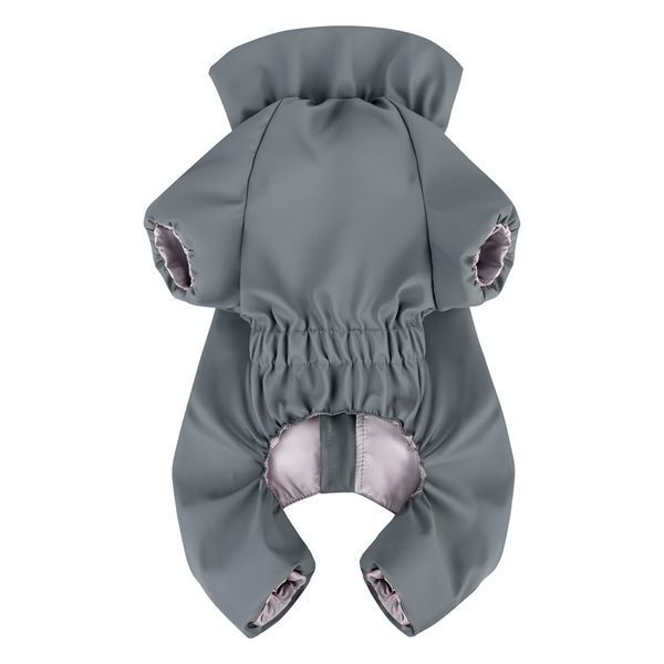 Дождевик для собак WAUDOG Clothes, водонепроницаемый, S32, В 47-50 см, С 35-38 см, серый 198411 фото