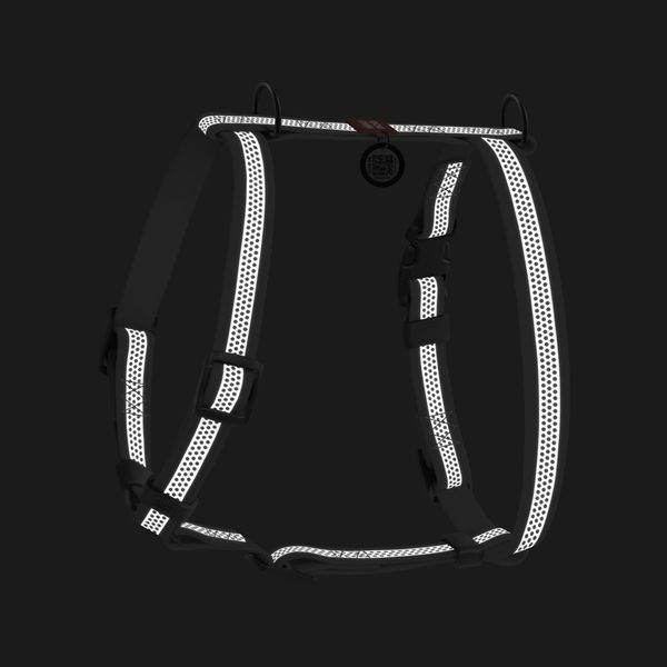 Шлея для собак водостойкая анатомическая Н-образная WAUDOG Waterproof с QR-паспортом, светоотражающая, пластиковаяя 328211 фото