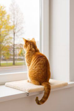 Лежак Trixie для котов на подоконник светло-серий плюш 51х36 см 4328 Trixie фото