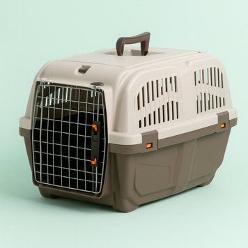 Переноска Trixie Skudo 2 для собак до 18 кг пластикова коричнева 35 x 36 x 55 см 39736 фото