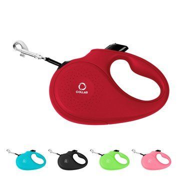 Повідець-рулетка CoLLaR для собак, розмір L, 50 кг, 5 м, світловідбивна стрічка, червоний 81263 фото