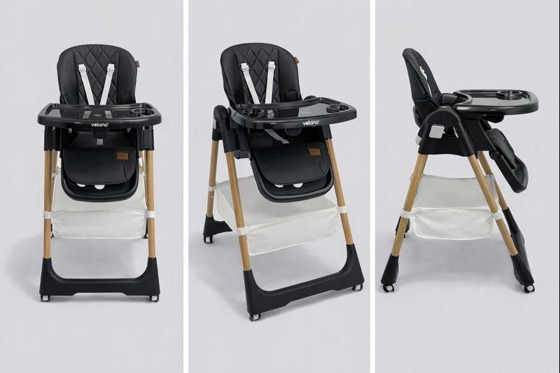 Стілець для годування дитини VELANO Nexi, black 45677 фото