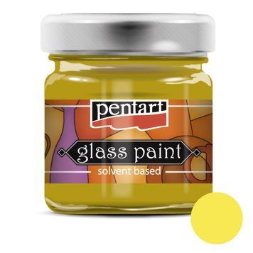 Краска витражная на основе расч. холодной фиксации Желтая 30мл Pentart 5997412790535 фото