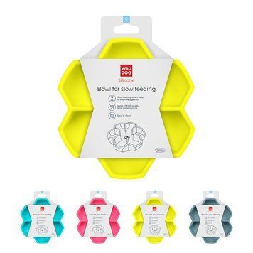 Миска для повільного харчування WAUDOG Silicone, 750 мл, жовтий 23548 фото