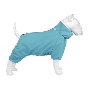 Дощовик для собак WAUDOG Clothes, водонепроникний, S32, В 47-50 см, С 35-38 см, блакитний 19842 фото