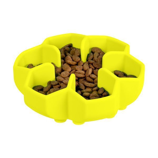 Миска для повільного харчування WAUDOG Silicone, 750 мл, жовтий 23548 фото