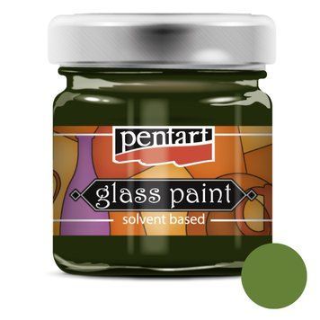 Краска витражная на основе расч. холодной фиксации Оливковая 30мл Pentart 5997412790665 фото