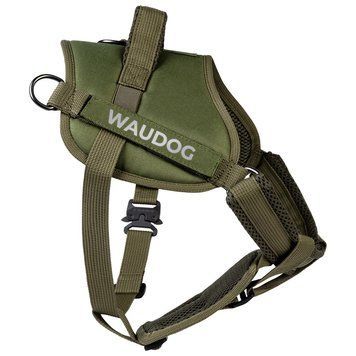 Шлея для службових собак WAUDOG PRO-2, світловідбивна, металевий фастекс, M, В 55-75 см, хакі 688231 фото