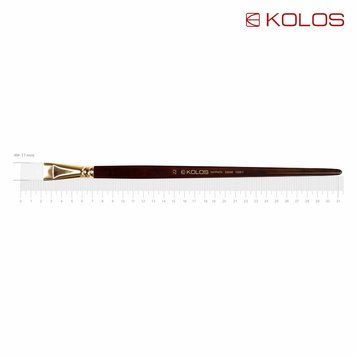 Кисть синтетика плоская Snow 1098F No22 длинная ручка KOLOS 4823064901771 фото