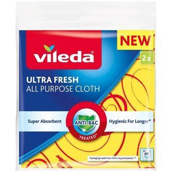 Салфетки универсальные антибактериальные Vileda Ultrafresh, 2 шт. 4023103239593 фото