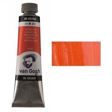 Фарба олійна VAN GOGH (312) AZO Червоний світлий 40 мл Royal Talens 8712079219345 фото