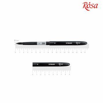 Кисть синтетика круглая TRAVEL BRUSH STREAM 158 No 4 короткая ручка ROSA 4823098530077 фото