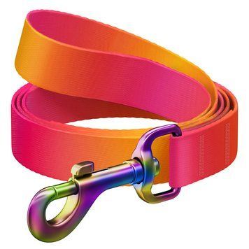 Повідець для собак з нейлону WAUDOG Nylon Recycled, градієнт, M, Ш 20 мм, Д 122 cм помаранчевий 46614 фото