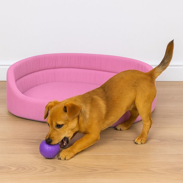 Лежанка для тварин Теремок, L, Ш 69 см, Д 82 см, В 19 см рожевий 41147 фото