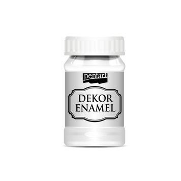 Краска акриловая "Dekor Enamel" глянцевая белая 100мл Pentart 5997412795677 фото